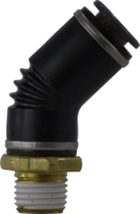 540806SC Midland DOT Push-In Fitting - 45° Male Elbow - 1/2" Tube OD x 3/8-18 Male NPT - Composite Body