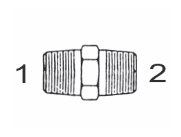 5404 2x2 by Couplamatic | Hydraulic Adapter | 1/8" Male NPTF x 1/8" Male NPTF