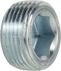 5406FLP8 (5406-FLP-8) Midland Hydraulic Flush Hollow Hex Plug with 7/8" Taper - 1/2" Male Pipe - Steel