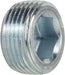 5406FLP2 (5406-FLP-2) Midland Hydraulic Flush Hollow Hex Plug with 7/8" Taper - 1/8" Male Pipe - Steel