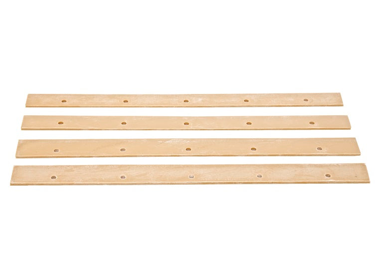 545NRSBPK Flexaust Replacement Natural Rubber Squeegee Blades for Plastic Floor Tools | 14" Width (2 Narrow & 2 Wide Blades)