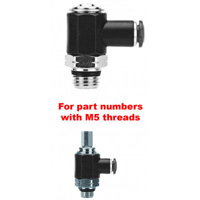 55910-6-M5 by AIGNEP | Functional (Flow Controls) Series | Flow Control | Meter In | Screwdriver Adjust | 6mm Tube x M5 Male