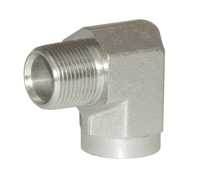 5502-20 Dixon Zinc Plated Steel 1-1/4"-11-1/2 Male NPTF x 1-1/4"-11-1/2 Female NPTF 90 deg. Street Elbow