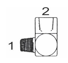 5502 4x4 by Couplamatic | Hydraulic Adapter | 1/4" Male NPTF x 1/4" Female NPTF | 90 deg.