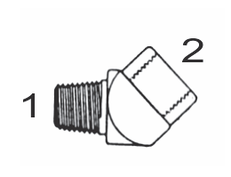 5503 8x8 by Couplamatic | Hydraulic Adapter | 1/2" Male NPTF x 1/2" Female NPTF | 45 deg.