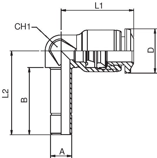 55140-4-6 by AIGNEP | 55/56 Series | Plug-In Reducer | 4mm Tube x 6mm Stud | 90° Elbow | Pack of 10