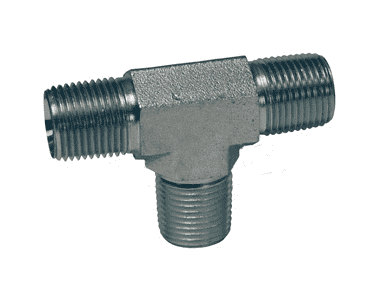 5600-4 Dixon Zinc Plated Steel Male Pipe Tee - (Three) 1/4"-18 Male NPTF Pipe 