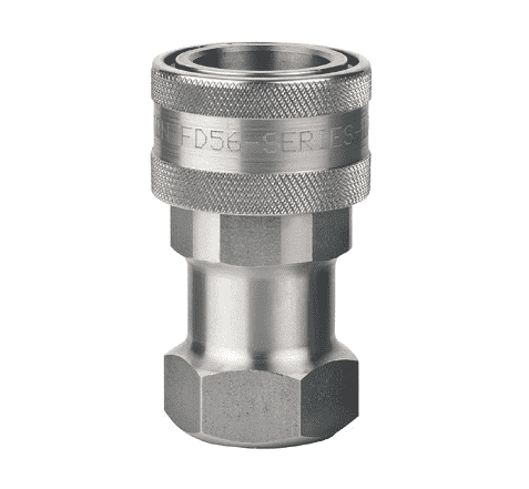 560024-12-12 Eaton 5600 Series ISO 7241-1 A Interchange Female Socket Female NPTF Quick Disconnect Coupling Standard Buna-N Seal - 303 Stainless Steel
