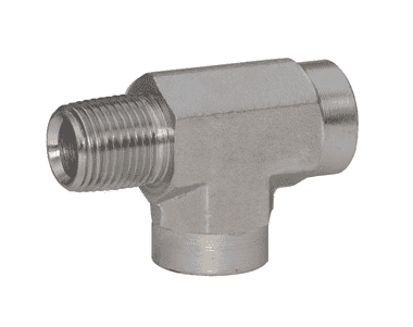 5602-24 Dixon Zinc Plated Steel 1-1/2"-11-1/2 Male NPTF x (Two) 1-1/2"-11-1/2 Female NPTF Run Tee