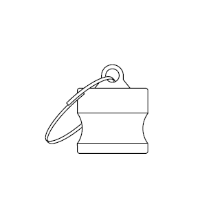 5613160 by NewAge | Cam and Groove Fitting | Type DP | Plug x 1/4", 3/8", 1/2", 5/8", 3/4" Hose ID x Polypropylene