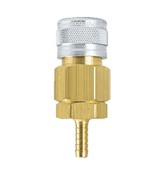 BL5705 ZSi-Foster 1-Way Quick Disconnect Socket - 3/8" ID - Ball Lock, Brass/Steel - Hose Stem