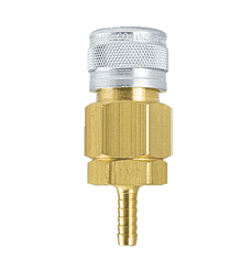 5705 ZSi-Foster 1-Way Quick Disconnect Socket - 3/8" ID - Brass/Steel - Hose Stem