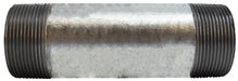 56193 (56-193) Midland Schedule 40 Welded Nipple - 2-1/2" Diameter x 12" Length - Galvanized Steel