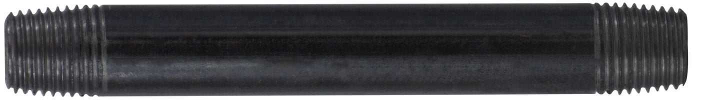 57032 (57-032) Midland Schedule 40 Welded Nipple - 1/4" Diameter x 8" Length - Black Steel