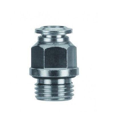 57020-6-1/8" AIGNEP | 57 Series | Straight Male Metal Release Collet | 6mm Tube x 1/8" Male BSPP | Pack of 10