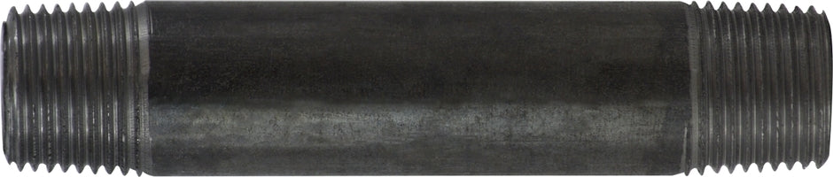 57071 (57-071) Midland Schedule 40 Welded Nipple - 1/2" Diameter x 7" Length - Black Steel