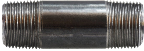 57081 (57-081) Midland Schedule 40 Welded Nipple - 3/4" Diameter x 1-1/2" Length - Black Steel