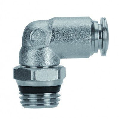 57110-14-1/2" AIGNEP | 57 Series | Swivel Male 90° Elbow Metal Release Collet | 14mm Tube x 1/2" Swift-Fit Male | Pack of 10