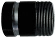 57164TV (57-164TV) Midland Schedule 40 Groove Nipple - 2" Diameter - Thread x 4" Length - Black Steel