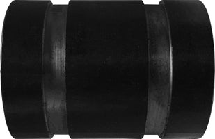 57170V Midland Schedule 40 Seamless Groove Nipple - 2" Diameter x 8" Length - Black Steel