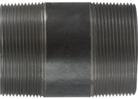 57204 (57-204) Midland Schedule 40 Welded Nipple - 3" Diameter x 4-1/2" Length - Black Steel