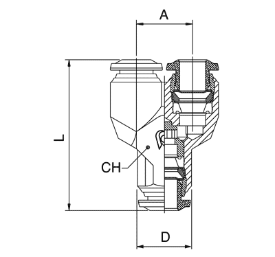 57310-5 by AIGNEP | 57 Series | Union Metal Release Collet | 5mm Tube | Y | Pack of 10