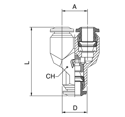 57310-8 by AIGNEP | 57 Series | Union Metal Release Collet | 8mm Tube | Y | Pack of 10
