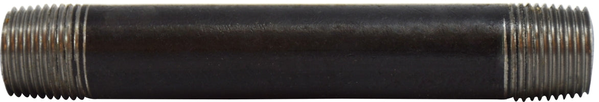 59046SMLS (59-046SMLS) Midland Schedule 80 Extra Heavy Seamless Steel Pipe Nipple - 3/8" Diameter x 4" Length - Black Steel