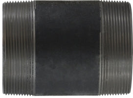 59225SMLS (59-225SMLS) Midland Schedule 80 Extra Heavy Seamless Steel Pipe Nipple - 4" Diameter x 6" Length - Black Steel