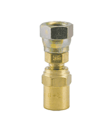 5B3-S ZSi-Foster Reusable Hose Fitting - Female Swivel w/Nut - 1/4" ID x 1/2" OD - Swivel - Brass/Steel