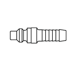 09A Eaton 600 Series Standard Male Plug - 3/8 Hose Stem End Connection Pneumatic Quick Disconnect Coupling - Buna-N Seal - Brass
