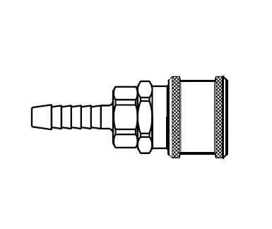 RD706 Eaton 700 Series Standard Female Socket - 1/4 Hose Stem End Connection Pneumatic Quick Disconnect Coupling - Buna-N Seal - Brass
