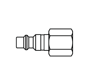 69A Eaton 6000 Series Male Plug - 1-11 1/2 Female NPTF End Connection Pneumatic Quick Disconnect Coupling - Steel