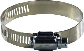 600008 (600-008) Midland Metal Hose Miniature Worm Gear Clamp - 600 Series - 1/2" Width - ID Range: 7/16" to 1" - 201 Stainless Steel Band / Carbon Steel Screw