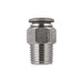 60000-4-1/8" AIGNEP | 60/62 Series | Stainless Steel Straight Tube Push Connect | 4mm Tube x 1/8" BSPT Male | FKM Seal