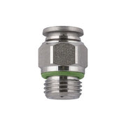 60020-8-1/4" AIGNEP | 60/62 Series | Stainless Steel Straight | 8mm (5/16") Tube Push Connect x 1/4" Male BSPP | FKM Seal