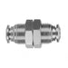 60050-53 AIGNEP | 60/62 Series | Stainless Steel Bulkhead Union | 5/32" Tube Push Connect | FKM Seal