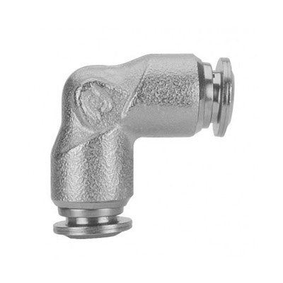 60130-08 AIGNEP | 60/62 Series | Stainless Steel Union 90° Elbow | 1/2" Tube Push Connect | FKM Seal