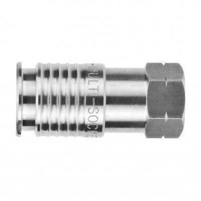 60192-04 AIGNEP | QC Series | 1/4" Multisocket Stainless Steel x 1/4" Female NPTF