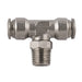 60210-4-1/4" AIGNEP | 60/62 Series | Stainless Steel Swivel Branch Tee | 4mm Tube Push Connect x 1/4" Male BSPT Male | FKM Seal