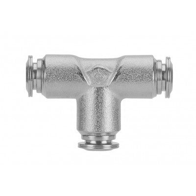 60230-06 AIGNEP | 60/62 Series | Stainless Steel Union Tee | 3/8" Tube Push Connect | FKM Seal