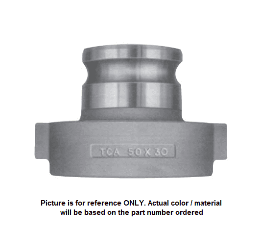 68464050 (TCA40X50) by PT-Coupling | Reducing 4" Adapter x 5" Female Tank Car Thread | Ductile Iron