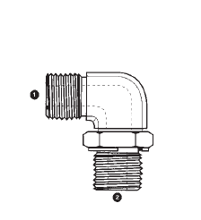 6059-12-12 Adaptall Carbon Steel 90 deg. -12 Male ORFS x -12 Male BSPP Adj. Elbow