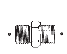 6068-04-10 Adaptall Carbon Steel -04 Male ORFS x 10mm Male Metric Adapter