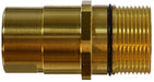 61054 (61-054) Midland Hydraulic Quick Disconnect - Wing Nut 3000 Drybreak No Spill Nipple - 1-1/4" Body - 1-1/4" Female NPT - Brass