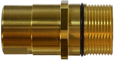 61052 (61-052) Midland Hydraulic Quick Disconnect - Wing Nut 3000 Drybreak No Spill Nipple - 3/4" Body - 3/4" Female NPT - Brass