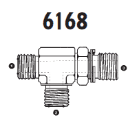 6168-08-08-16 Adaptall Carbon Steel -08 Male ORFS x -08 Male ORFS x 16mm Male Metric Adj Run Tee Adapter