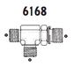 6168-08-08-16 Adaptall Carbon Steel -08 Male ORFS x -08 Male ORFS x 16mm Male Metric Adj Run Tee Adapter