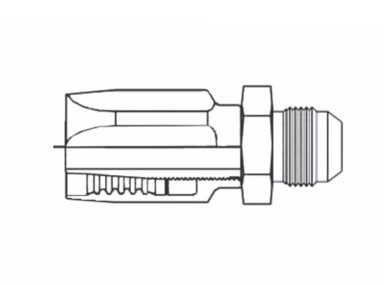 815R-2 Couplamatic Reusable Coupling - R1 & R2 Reusables - JIC 37° - Male Solid - 1/2" Hose ID - 3/4x16 Thread Size (for 100R2 Thin Hose)