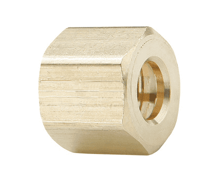 61C-02 Dixon Brass Compression Fitting - Nut - 1/8" Tube Size x 5/16"-24 Straight Thread